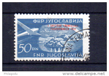 Yougoslavie 1951, Bled Et Son Lac Surchargé, PA 46 Ø    Oblitéré, Cote 55 € - Airmail