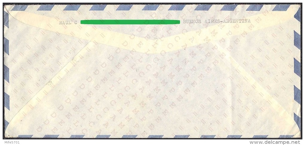 ARGENTINA - RACCOMANDATA DA: BUENOS AIRES A: MILANO - 21-04-1981 - SCOTT #1284 & #1291 X 4 - Franking Labels