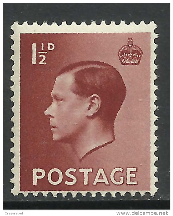 GB 1936 KEV111 1 1/2d Red Brown Umm SG 459.  ( T72 ) - Unused Stamps