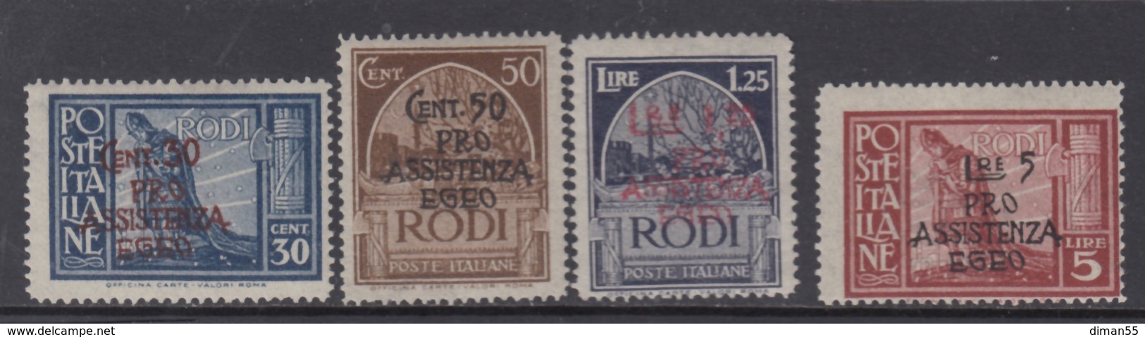 ITALY - EGEO OCC. TEDESCA  N.118-125 - Cat.1150 Euro - GOMMA INTEGRA - MNH** - Con Certificato - Egeo (Occup. Tedesca)