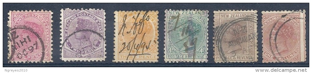 140010157  N. ZELANDA  YVERT   Nº  60/6  (-65) - Used Stamps