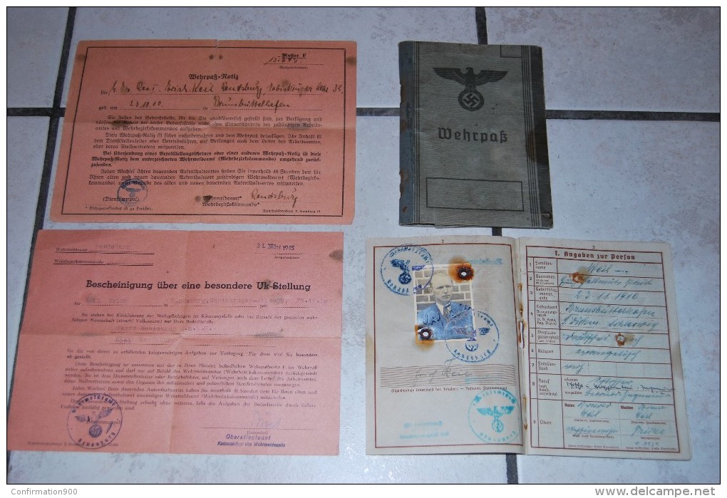 Rare Passeport  Allemande 1938 Complet  Avec Photo 52 Pages - Documents