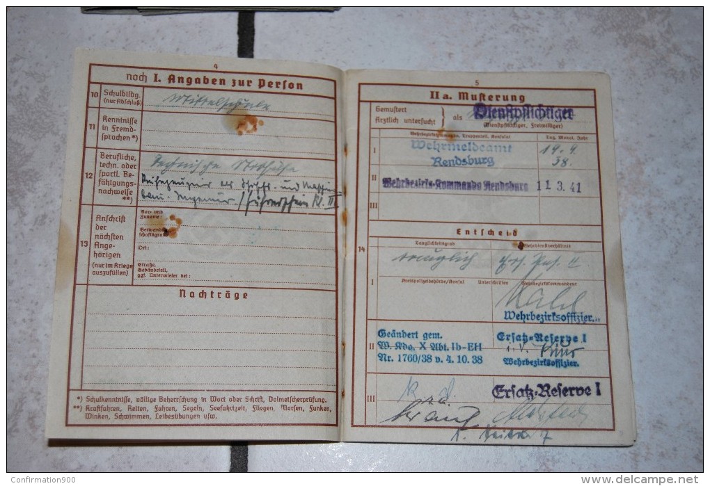 Rare Passeport  Allemande 1938 Complet  Avec Photo 52 Pages - Documents