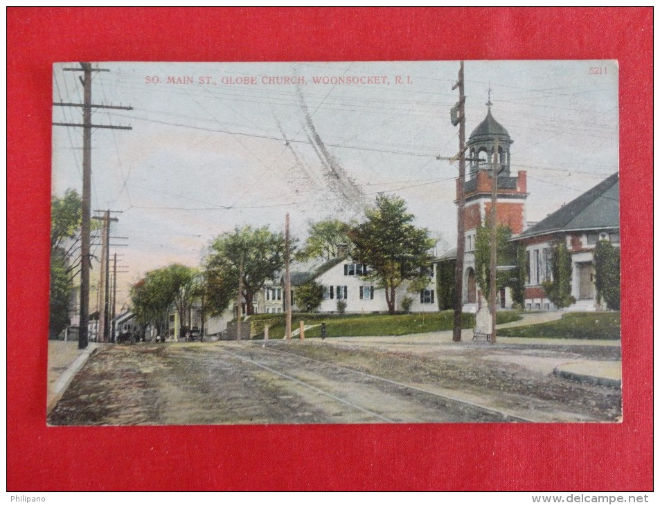 - Rhode Island > Woonsocket So Main Street 1908 Cancel  ---ref 1151 - Woonsocket