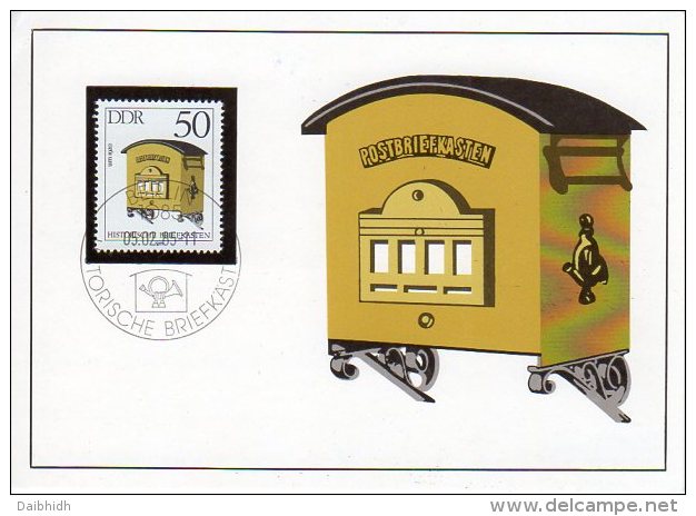 EAST GERMANY 1985 Old Letterboxes Set Of 4  Official Maxicards - Cartes-Maximum (CM)