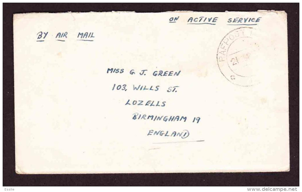 Great Britain Cover - RAF POST - On Active Service - Unclassified