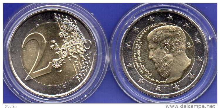 Platon 2 EURO Griechenland 2013 Stg. 7€ Edition 2400 Jahre Akademie Platons Hellas Münze Im Stempelglanz Coin Of Greece - Griechenland
