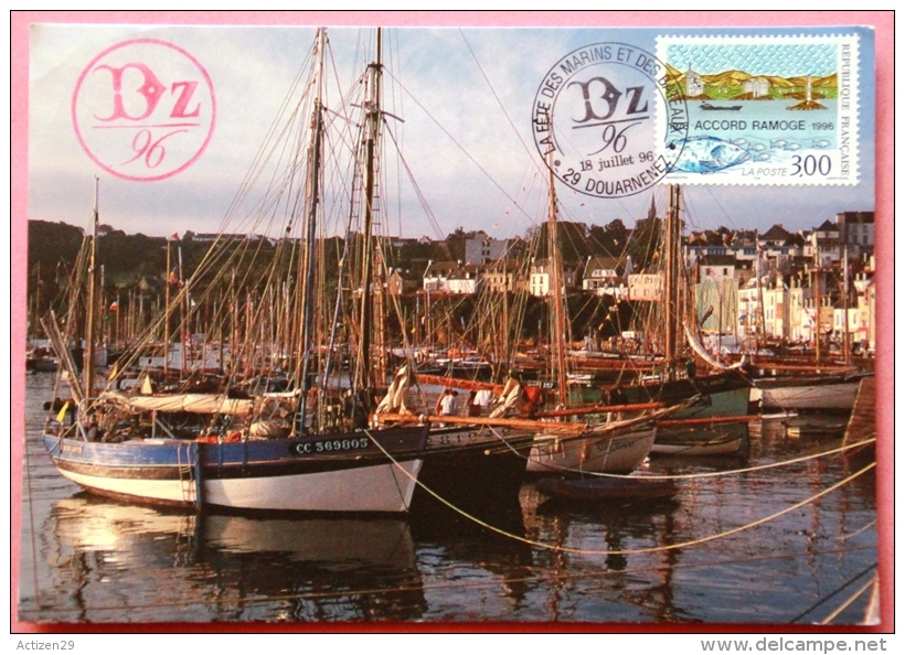 Vieux Gréements, BZ 96, La Fête Des Marins Et Des Bateaux/ 1996 / Photo Recto Verso - Douarnenez