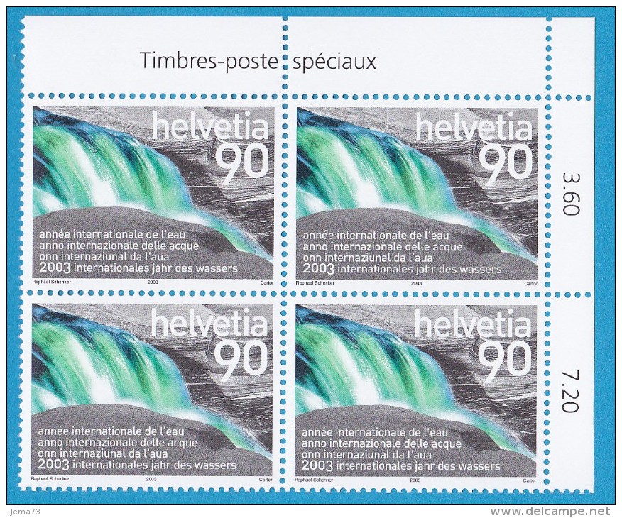 N° 1752 Année Internationale De L´Eau Bloc De 4 Timbres - Unused Stamps