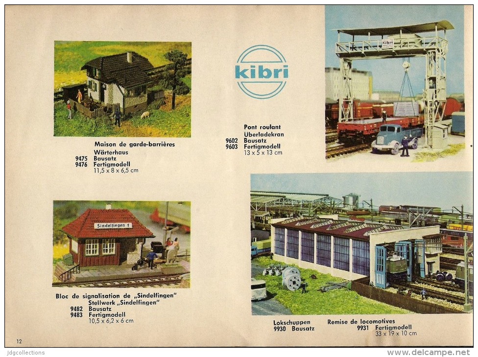 # Booklet KIBRI Modellbahn Zubehor 1965 Spur HO+N Deutsch/Francaise Tren Zug Train Treno - Duitsland