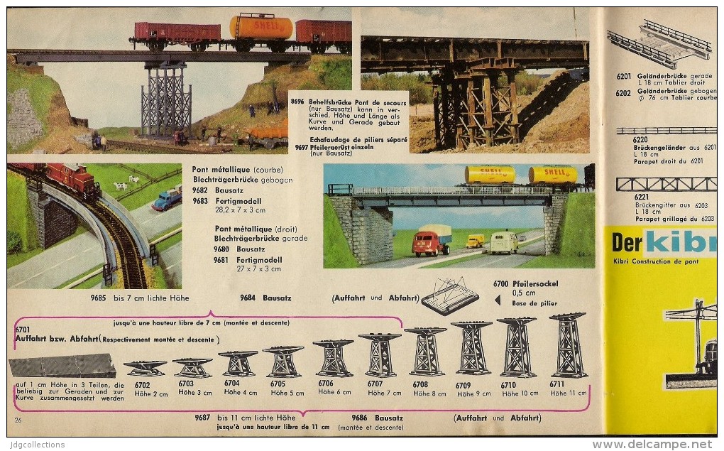 # Booklet KIBRI Modellbahn Zubehor 1965 Spur HO+N Deutsch/Francaise Tren Zug Train Treno - Alemania