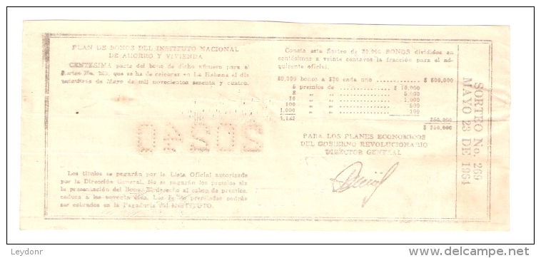 Republica De Cuba -  Julito Diaz 1964 - Lottery Ticket - Lottery Tickets