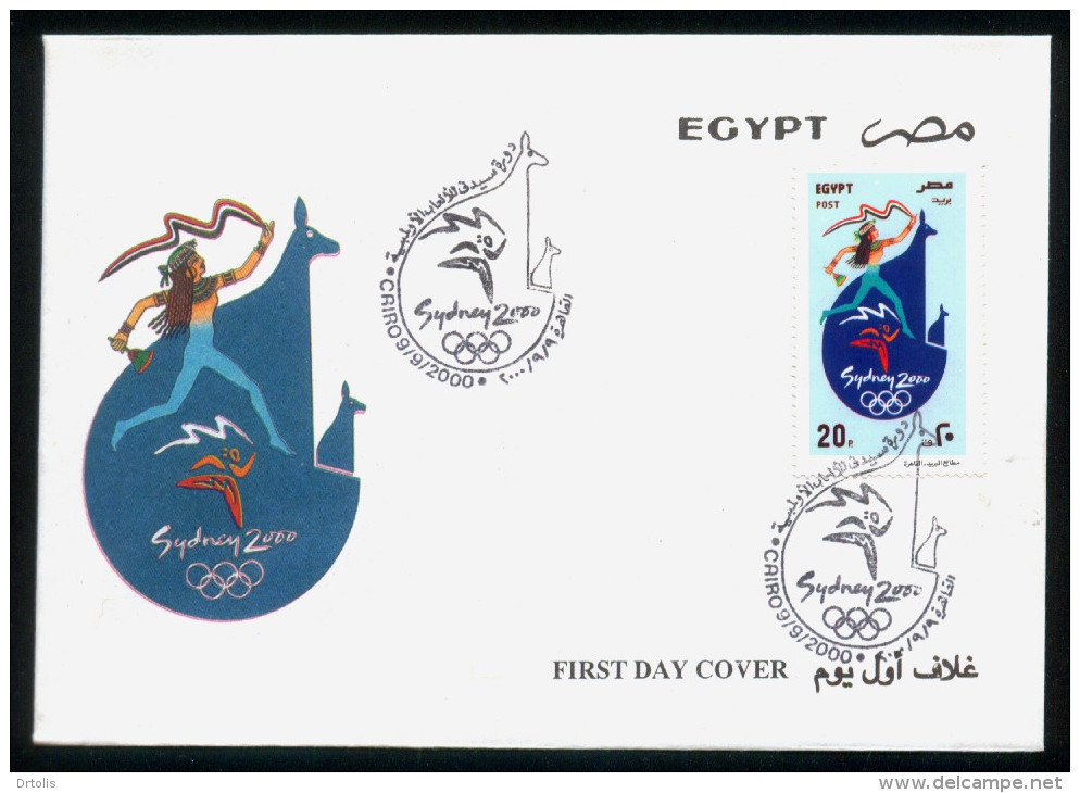 EGYPT / 2000 / SPORT / SUMMER OLYMPIC GAMES / SYDNEY 2000 / FDC - Lettres & Documents