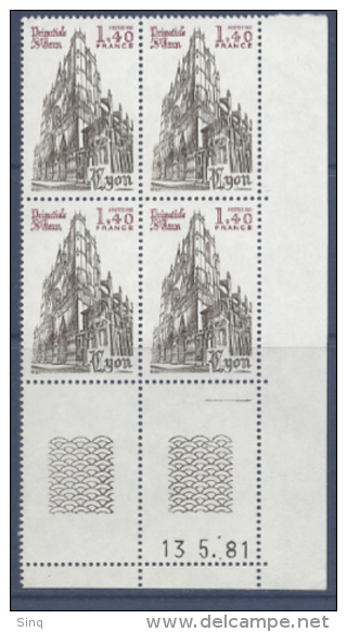 N° 2132 Cathédrale St Jean De Lyon - Coin Daté 13-05-81 - 1980-1989