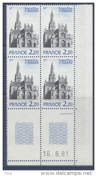 N° 2134 Basilique De Ste Anne D'Auray - Coin Daté 16-06-81 - 1980-1989