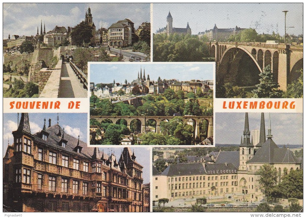 Cp , LUXEMBOURG , Souvenir , Multi-Vues - Luxembourg - Ville