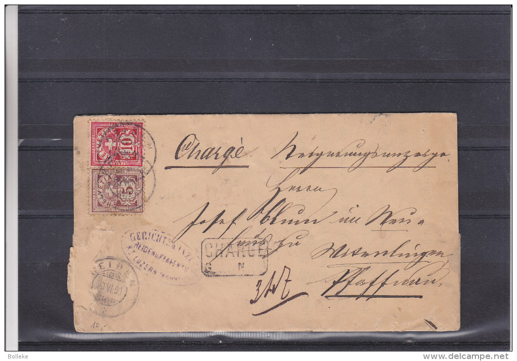 Suisse - Lettre Chargée De 1890 - Oblitération Reiden Et Roggliswill - Covers & Documents