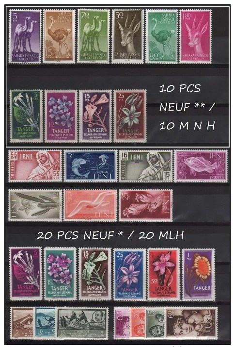 ESPANA / COLONIE / AFRICA / TANGER / IFNI / TELEGRAFO / SAHARA / LOT / MNH  / MLH / NEUF ** / NEUF * - Aguera