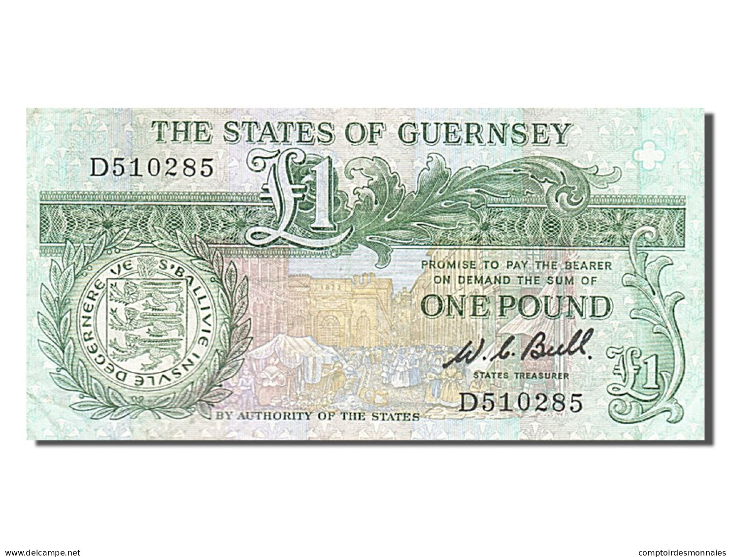 Billet, Guernsey, 1 Pound, 1980, TTB - Guernesey