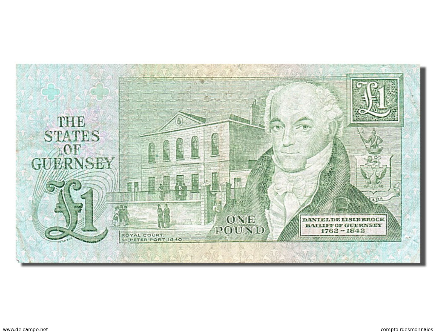 Billet, Guernsey, 1 Pound, 1980, TTB - Guernesey