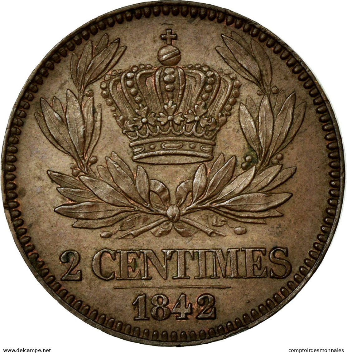 Monnaie, France, 2 Centimes, 1842, SUP+, Bronze, Gadoury:97 - Probedrucke