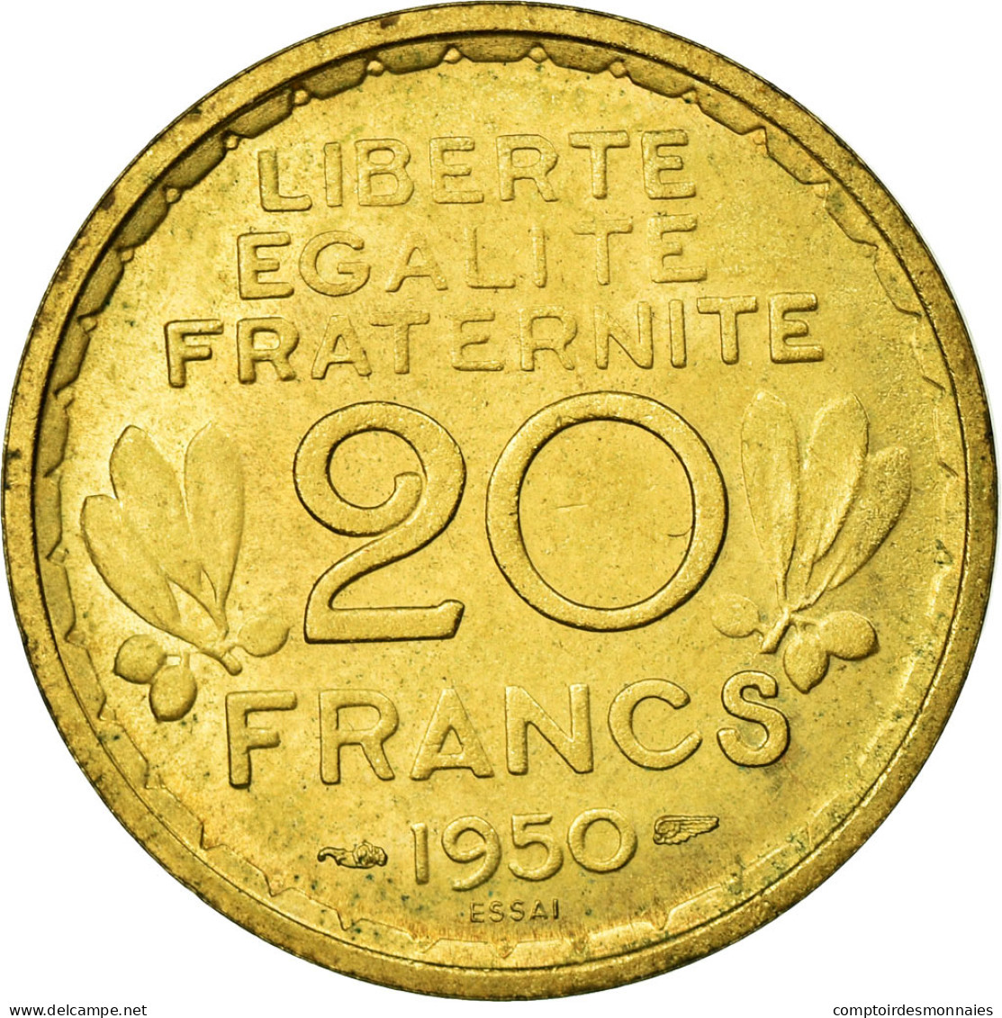 Monnaie, France, 20 Francs, 1950, FDC, Aluminium-Bronze, KM:Pn112, Gadoury:861 - Prova