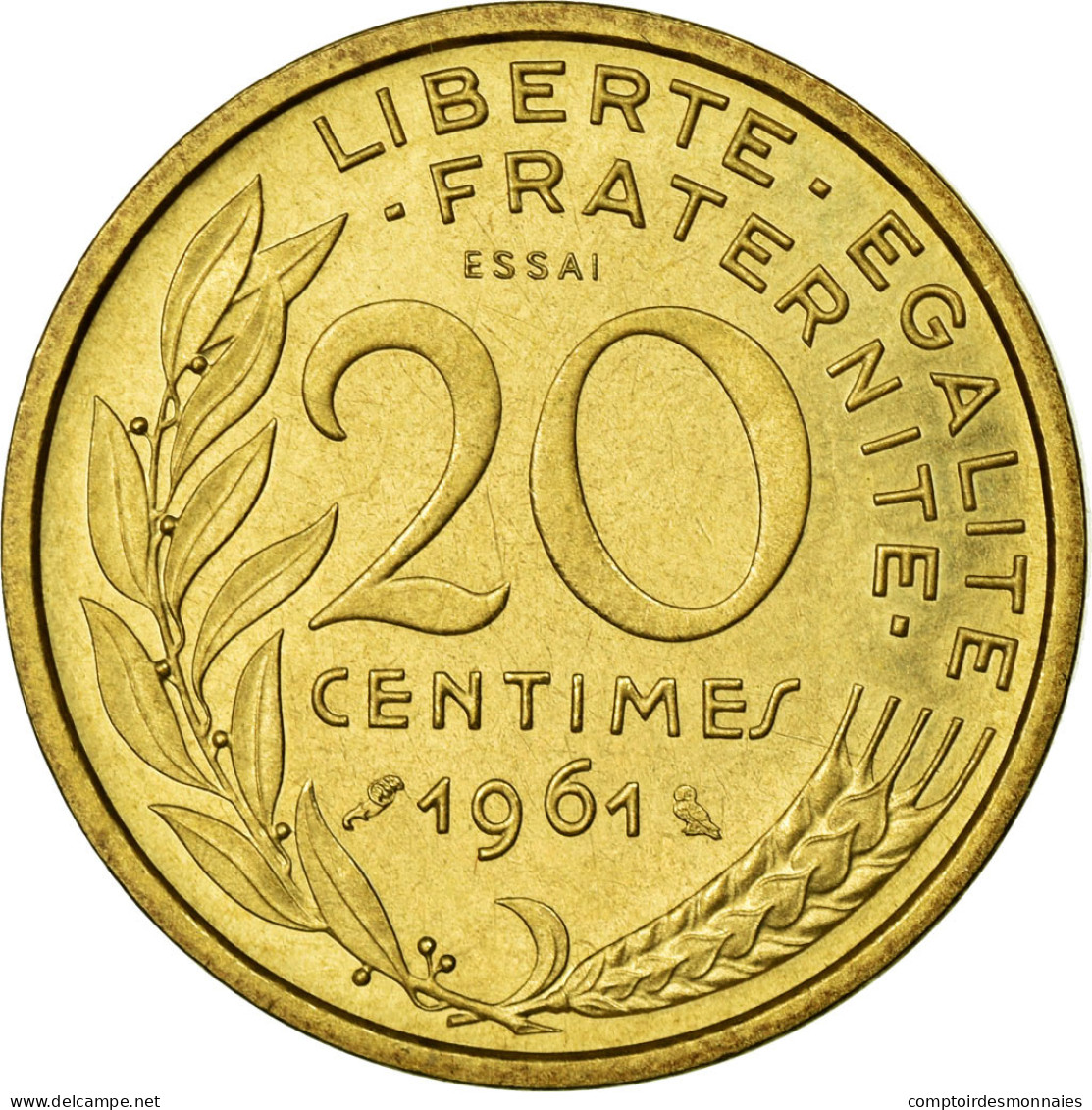 Monnaie, France, 20 Centimes, 1961, FDC, Aluminium-Bronze, Gadoury:328 - Prova