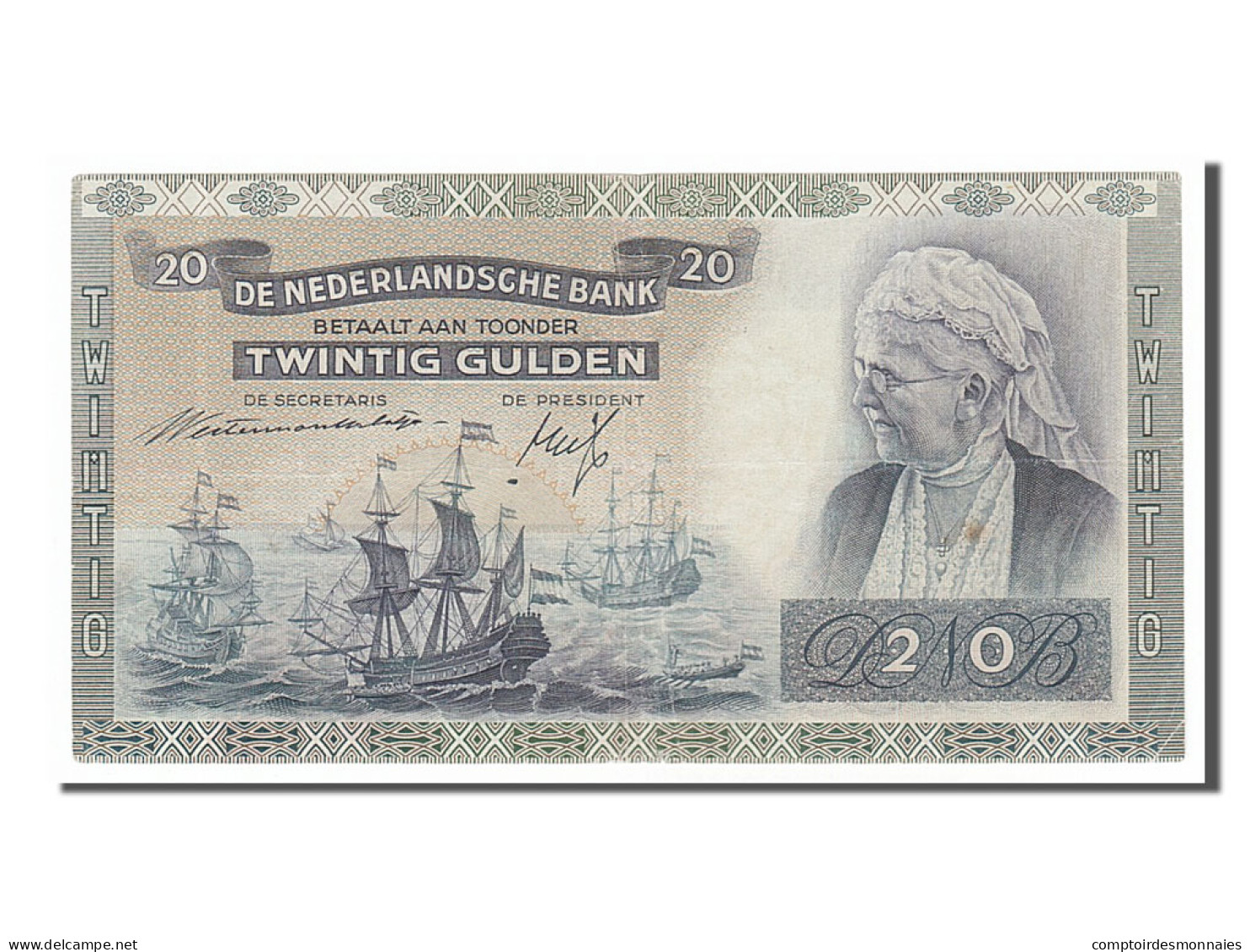 Billet, Pays-Bas, 20 Gulden, 1941, 1941-03-19, TTB - 20 Gulden