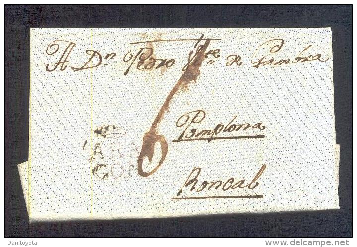 ZARAGOZA A RONCAL - ...-1850 Prephilately