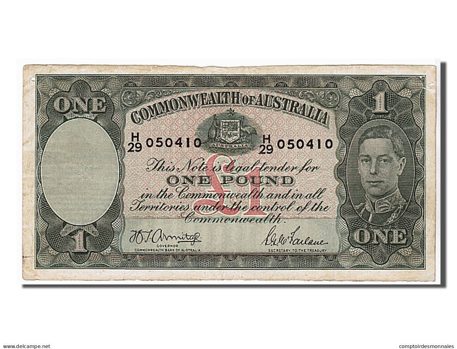 Billet, Australie, 1 Pound, 1942, TB+ - Other & Unclassified