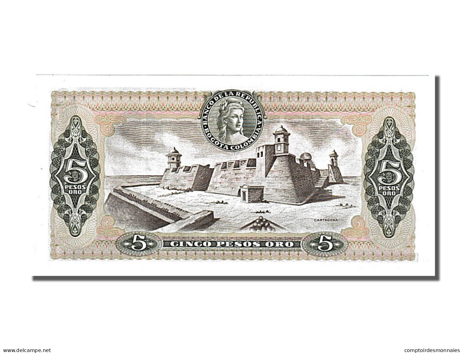 Billet, Colombie, 5 Pesos Oro, 1980, 1980-01-01, NEUF - Kolumbien