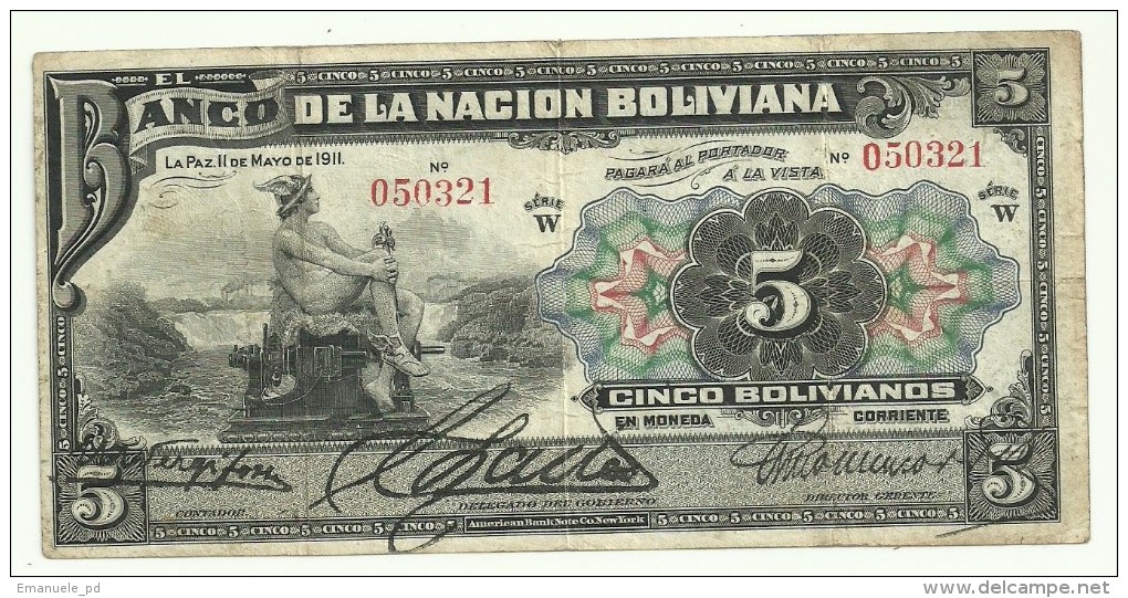 Bolivia 5 Bolivianos 1911 - Bolivia