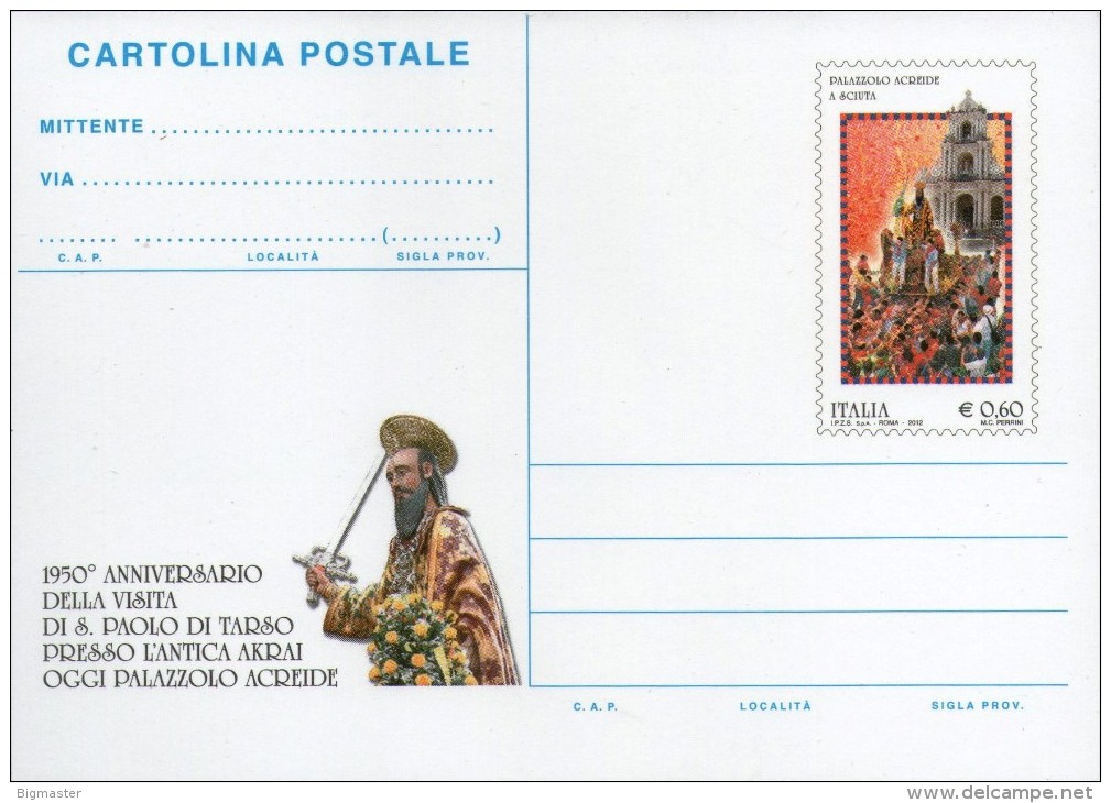 Cartolina Postale C 274 S.paolo Tarso Nuova - Interi Postali
