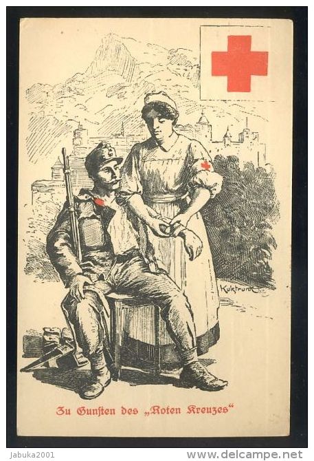 MILITARY WWI RED CROSS NURSE OLD POSTCARD #106 SIGNED - Rode Kruis