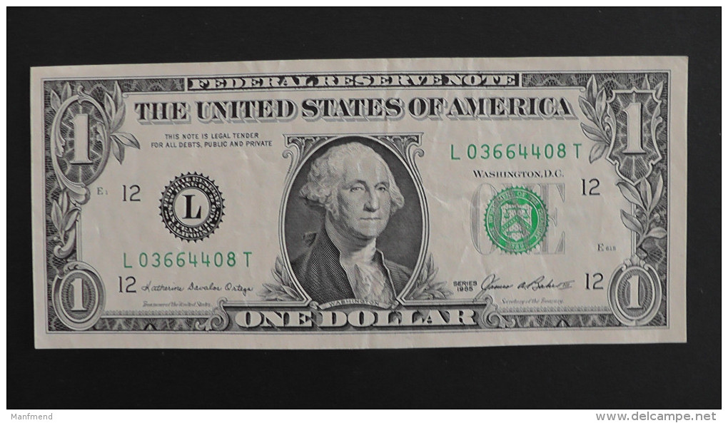 USA - 1 Dollar - 1985 - P 474 - KN L03664408T(California) - VF - Look Scan - Federal Reserve (1928-...)