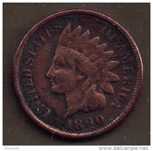 USA ONE CENT 1890 INDIAN HEAD - 1859-1909: Indian Head