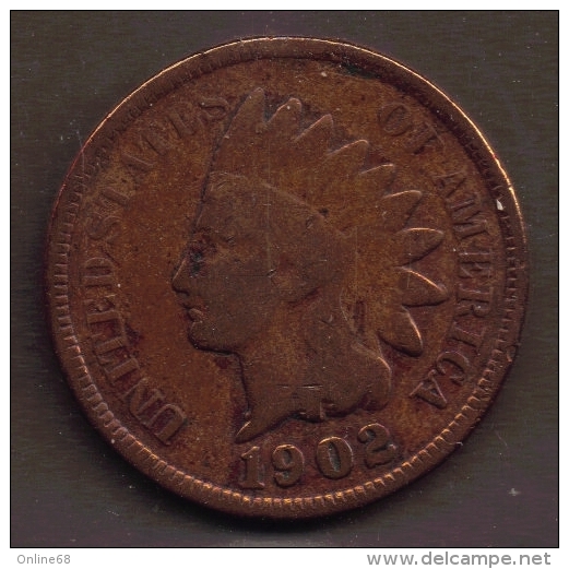 USA ONE CENT 1902 INDIAN HEAD - 1859-1909: Indian Head