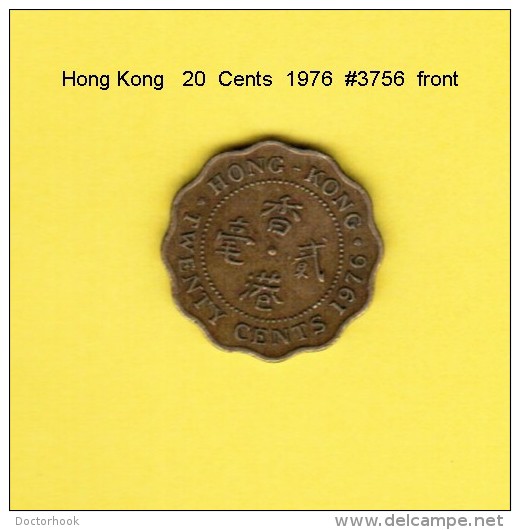 HONG KONG    20  CENTS  1976  (KM # 36) - Hong Kong