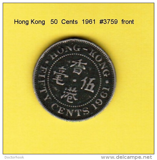 HONG KONG    50  CENTS  1961  (KM # 30.1) - Hong Kong