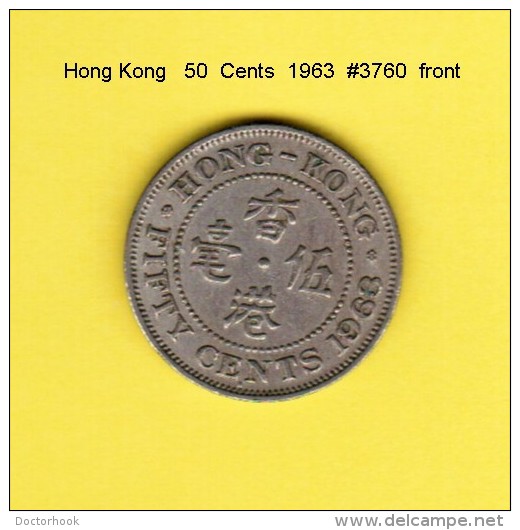 HONG KONG    50  CENTS  1963  (KM # 30.1) - Hong Kong