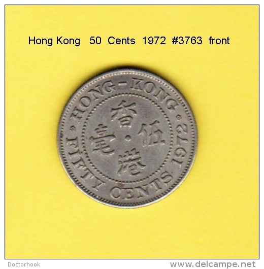 HONG KONG    50  CENTS  1972  (KM # 34) - Hong Kong