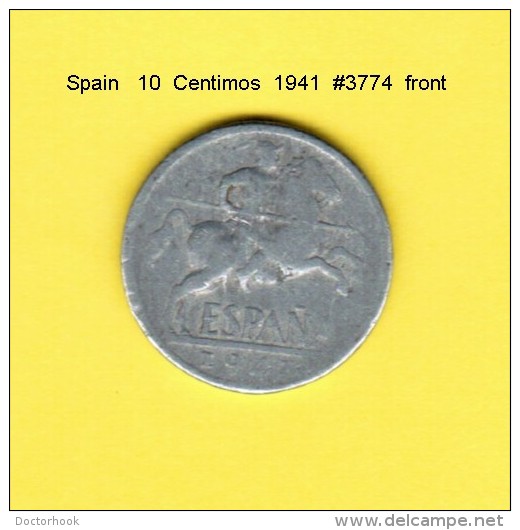 SPAIN    10  CENTIMOS  1941  (KM # 765) - 10 Centimos