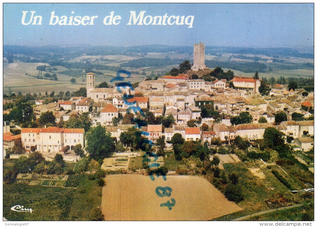 46 - MONTCUQ - VUE GENERALE AERIENNE - Montcuq