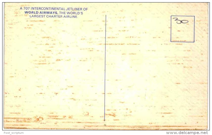 Thème -  Avion - World Airways - A707  - Format 8.5*13.5  Cm - VOIR ETAT - 1946-....: Moderne