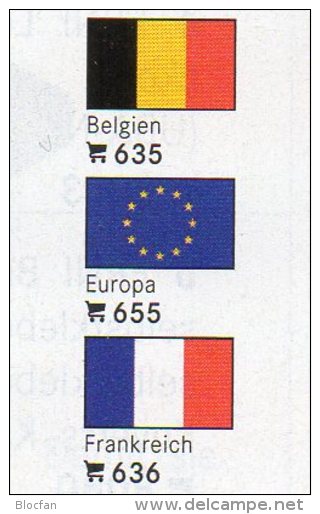 6-set 3x2 Farben Flaggen-Sticker Variabel 7€ Zur Kennzeichnung An Alben+Sammlungen Firma LINDNER #600 Flags Of The World - Zonder Classificatie