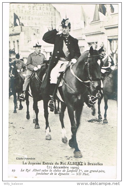 "La Joyeuse Entrée Du Roi Albert à Bruxelles Le 23 Décembre 1909" - Fêtes, événements