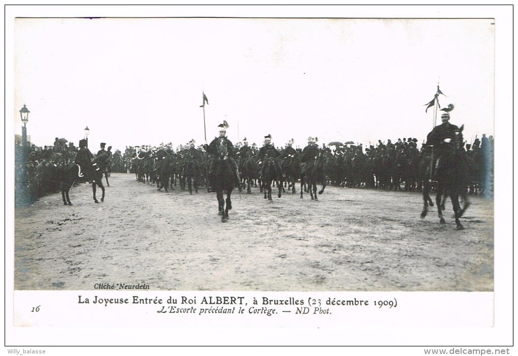 "La Joyeuse Entrée Du Roi Albert à Bruxelles Le 23 Décembre 1909" - Feste, Eventi
