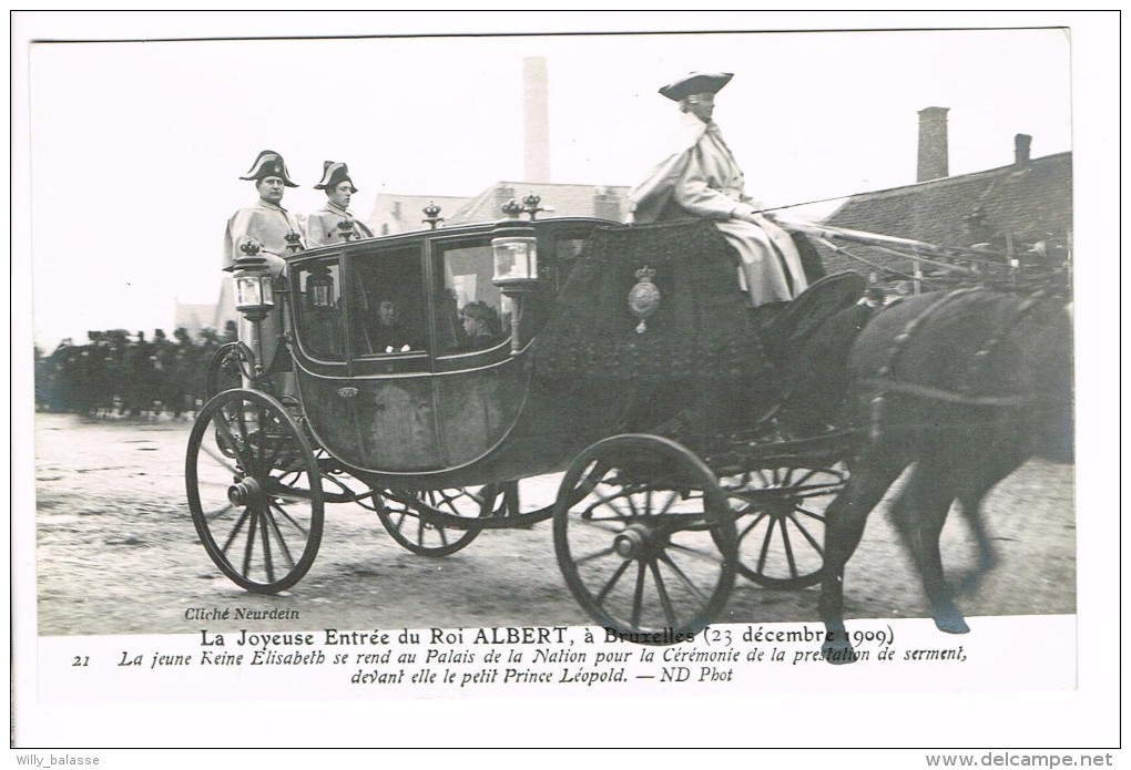 "La Joyeuse Entrée Du Roi Albert à Bruxelles Le 23 Décembre 1909" - Feste, Eventi