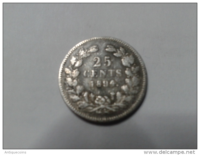 RARE.PAYS-BAS "25 CENTS 1894" - …-1795 : Période Ancienne