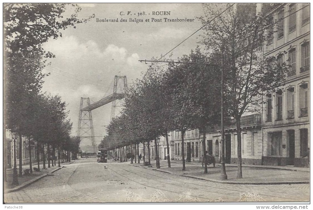 76 - ROUEN - Seine Maritime - Boulevard Des Belges Et Pont Transbordeur - Rouen